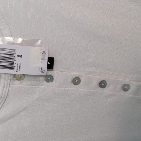 Grace Elements NWT Size XL White Top - Picture 3 of 5